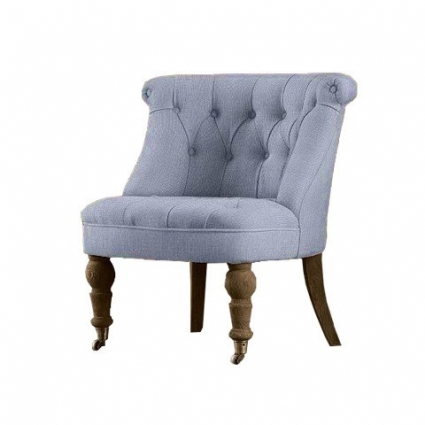 Пуф RESTORATION HARDWARE Камден голубого цвета