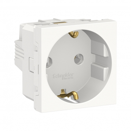 Розетка Schneider Electric Unica New Modular с/з без шторок 16A 250V NU303618
