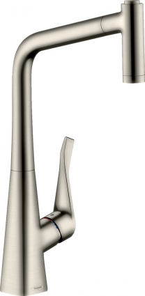 Смеситель Hansgrohe Metris M71 14780800 для кухонной мойки, сталь