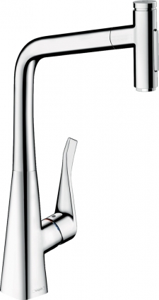 Смеситель Hansgrohe Metris Select M71 73820000 для кухонной мойки, хром