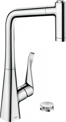 Смеситель Hansgrohe Metris Select M71 73806000 для кухонной мойки, хром