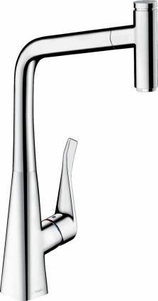 Смеситель Hansgrohe Metris Select M71 73803000 для кухонной мойки, хром