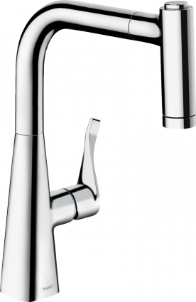 Смеситель Hansgrohe Metris M71 73800000 для кухонной мойки, хром