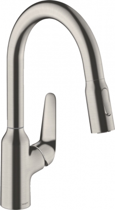 Смеситель Hansgrohe Focus M42 71821800 для кухонной мойки, сталь