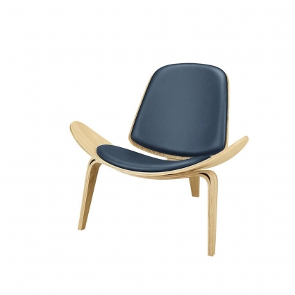 Стул ROOMERS FURNITURE Шелл с обивкой из натуральной кожи