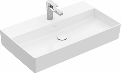 Раковина Villeroy & Boch Memento 4A228LRW stone white, ceramicplus, без перелива
