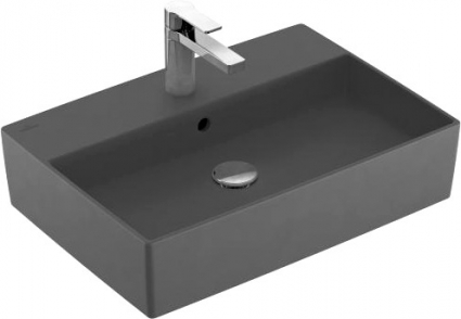 Раковина Villeroy & Boch Memento 4A226GI4 graphite, ceramicplus, с переливом