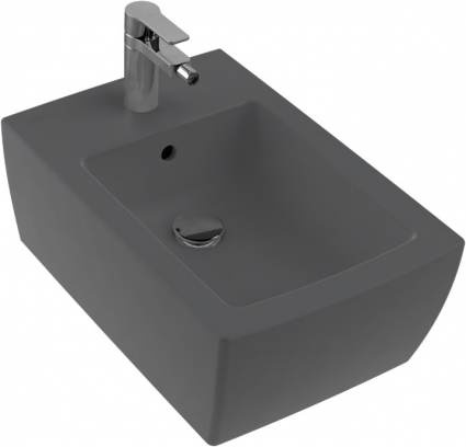 Биде подвесное Villeroy & Boch Memento 2.0 443300I4 graphite, ceramicplus