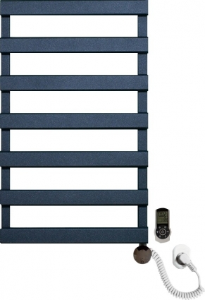 Полотенцесушитель электрический Luxrad Scala New 064375 84х50 R, черный, терморегулятор selmo smart programm с пультом
