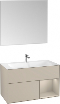 Мебель для ванной Villeroy & Boch Finion G040HHHH 100 с подсветкой и освещением стены