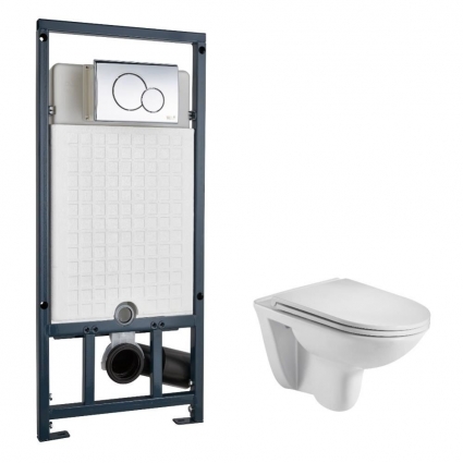 Комплект инсталляции WeltWasser Baarbach 004 GL-WT глянцевый + Marberg 507 RD
