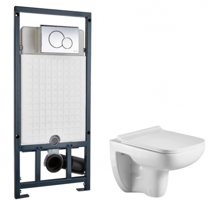 Комплект инсталляции WeltWasser Kehlbach 004 GL-WT глянцевый + Marberg 507 RD
