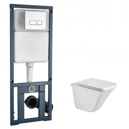 Комплект инсталляции WeltWasser Rotbach 004 GL-WT глянцевый + Marberg 410 SE