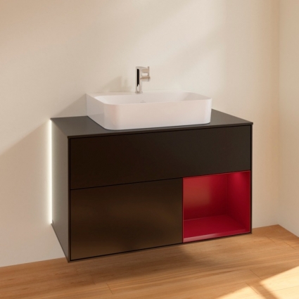 Тумба с раковиной Villeroy & Boch Finion G122HBPD 100 с подсветкой и освещением стены