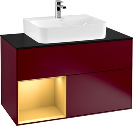 Тумба с раковиной Villeroy & Boch Finion G112HFHB 100 с подсветкой и освещением стены