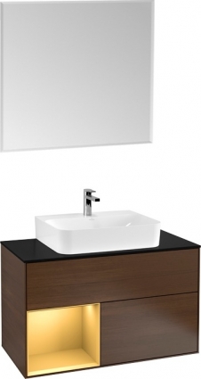 Мебель для ванной Villeroy & Boch Finion G112HFGN 100 с подсветкой и освещением стены