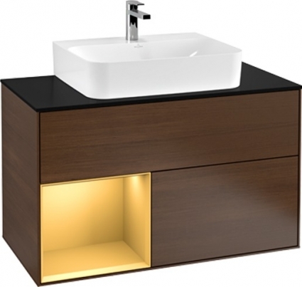 Тумба с раковиной Villeroy & Boch Finion G112HFGN 100 с подсветкой и освещением стены