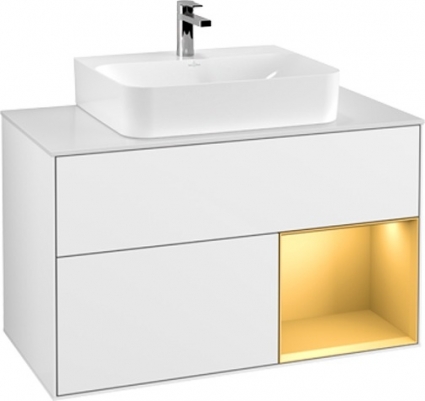 Тумба с раковиной Villeroy & Boch Finion G121HFGF 100 с подсветкой и освещением стены