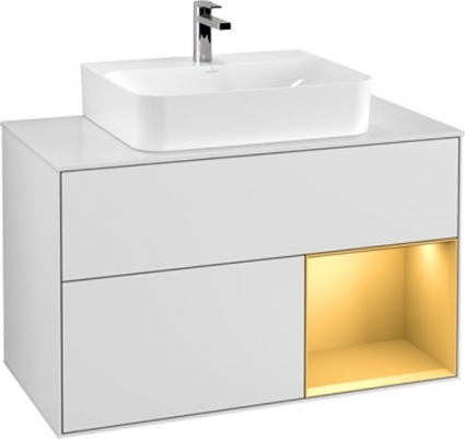 Тумба с раковиной Villeroy & Boch Finion G121HFMT 100 с подсветкой и освещением стены