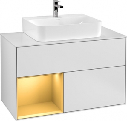 Тумба с раковиной Villeroy & Boch Finion G111HFMT 100 с подсветкой и освещением стены