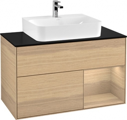 Тумба с раковиной Villeroy & Boch Finion G122PCPC 100 с подсветкой и освещением стены