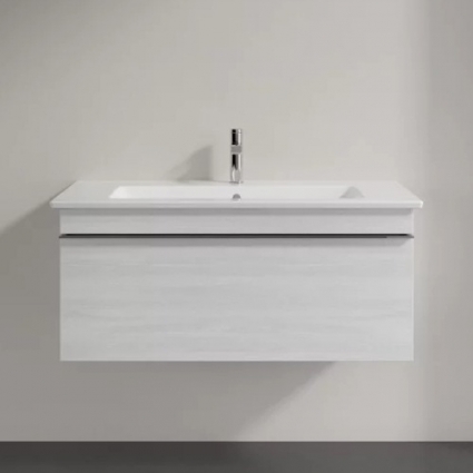 Тумба для комплекта Villeroy & Boch Venticello 95 white wood, с ручкой хром