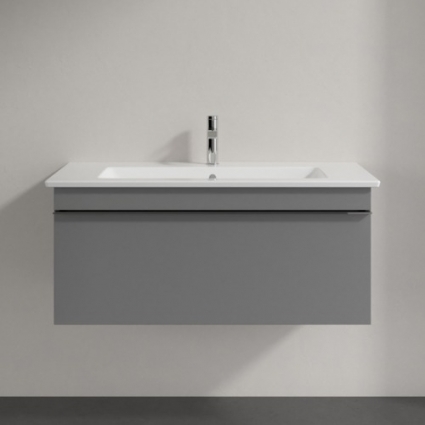 Тумба с раковиной Villeroy & Boch Venticello 95 glossy grey, с ручкой хром