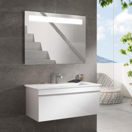 Мебель для ванной Villeroy & Boch Venticello 95 glossy white, с ручкой хром