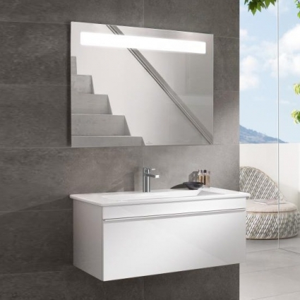 Мебель для ванной Villeroy & Boch Venticello 95 glossy white, с белой ручкой