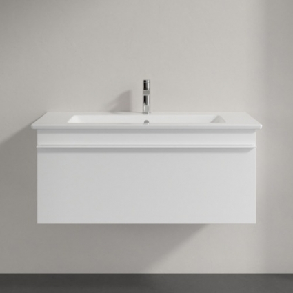 Тумба с раковиной Villeroy & Boch Venticello 95 glossy white, с белой ручкой