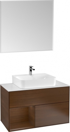 Мебель для ванной Villeroy & Boch Finion G111GNGN 100 с подсветкой и освещением стены