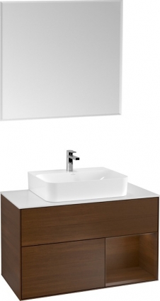 Мебель для ванной Villeroy & Boch Finion G121GNGN 100 с подсветкой и освещением стены