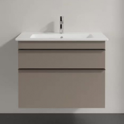 Тумба для комплекта Villeroy & Boch Venticello 80 truffle grey, с ручками хром