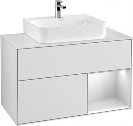 Тумба с раковиной Villeroy & Boch Finion G121MTMT 100 с подсветкой и освещением стены