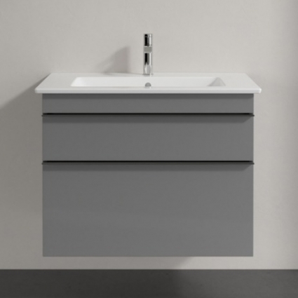 Тумба для комплекта Villeroy & Boch Venticello 80 glossy grey, с ручками хром