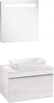 Мебель для ванной Villeroy & Boch Venticello 75 white wood, ручкой хром