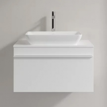 Тумба с раковиной Villeroy & Boch Venticello 75 glossy white, с белой ручкой