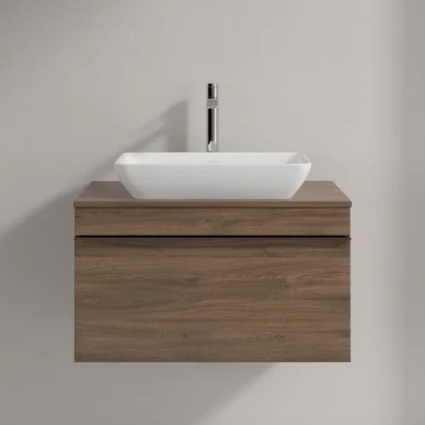 Тумба с раковиной Villeroy & Boch Venticello 75 arizona oak, с ручкой хром