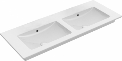 Мебельная раковина Villeroy & Boch Venticello 130 см, без отверстия для смесителя, альпийский белый