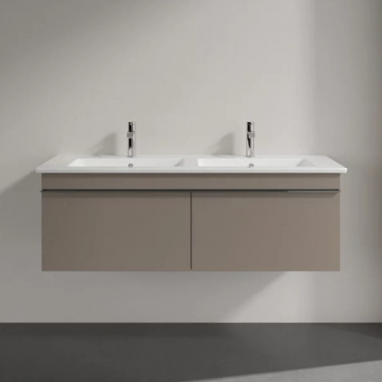 Тумба с раковиной Villeroy & Boch Venticello 125 truffle grey, с ручками хром