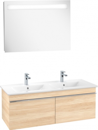 Мебель для ванной Villeroy & Boch Venticello 125 elm impresso, с ручками хром
