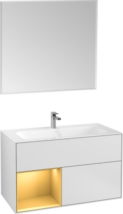 Мебель для ванной Villeroy & Boch Finion G030HFMT 100 с подсветкой и освещением стены