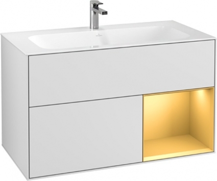 Тумба с раковиной Villeroy & Boch Finion G040HFMT 100 с подсветкой и освещением стены