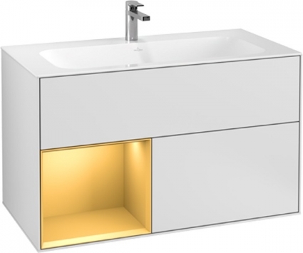 Тумба с раковиной Villeroy & Boch Finion G030HFMT 100 с подсветкой и освещением стены