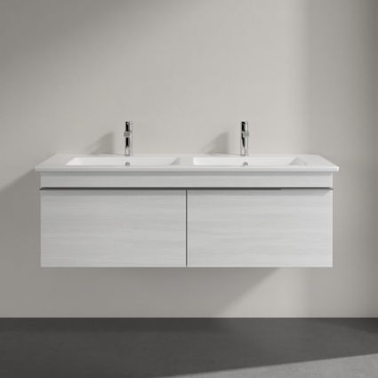 Тумба для комплекта Villeroy & Boch Venticello 125 white wood, с ручками хром