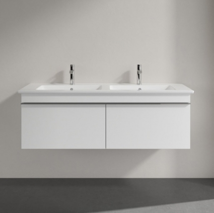 Тумба для комплекта Villeroy & Boch Venticello 125 glossy white, с ручками хром