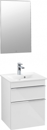 Мебель для ванной Villeroy & Boch Venticello 46 gossy white, с ручками хром