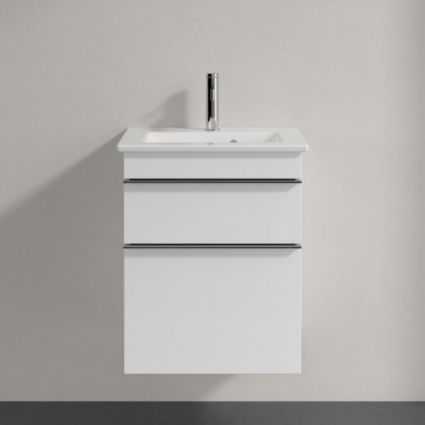 Тумба для комплекта Villeroy & Boch Venticello 46 gossy white, с ручками хром