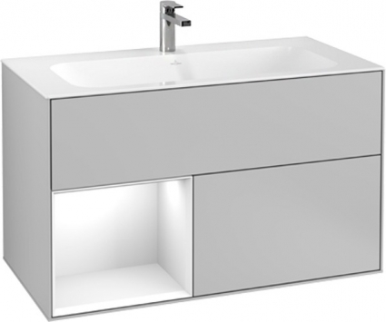 Тумба с раковиной Villeroy & Boch Finion G030GFGJ 100 с подсветкой и освещением стены