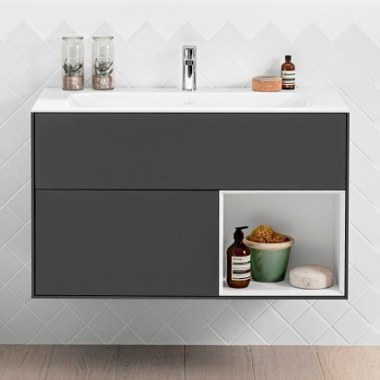 Тумба с раковиной Villeroy & Boch Finion G040MTGK 100 с подсветкой и освещением стены